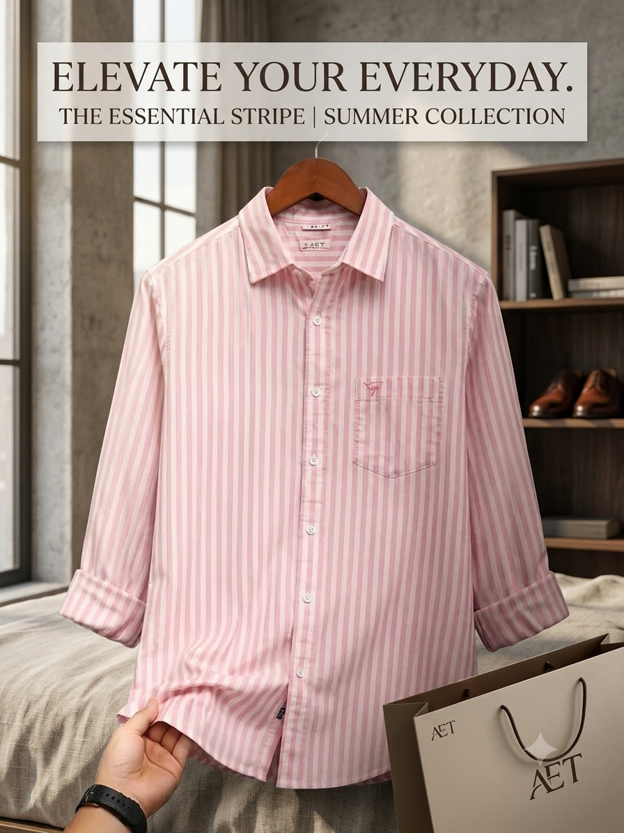 Vertical Striped Shirt Long Sleeve