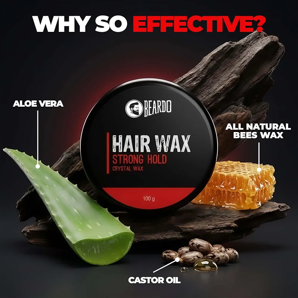 Beardo Hair Wax (Strong Hold - Crystal Wax)