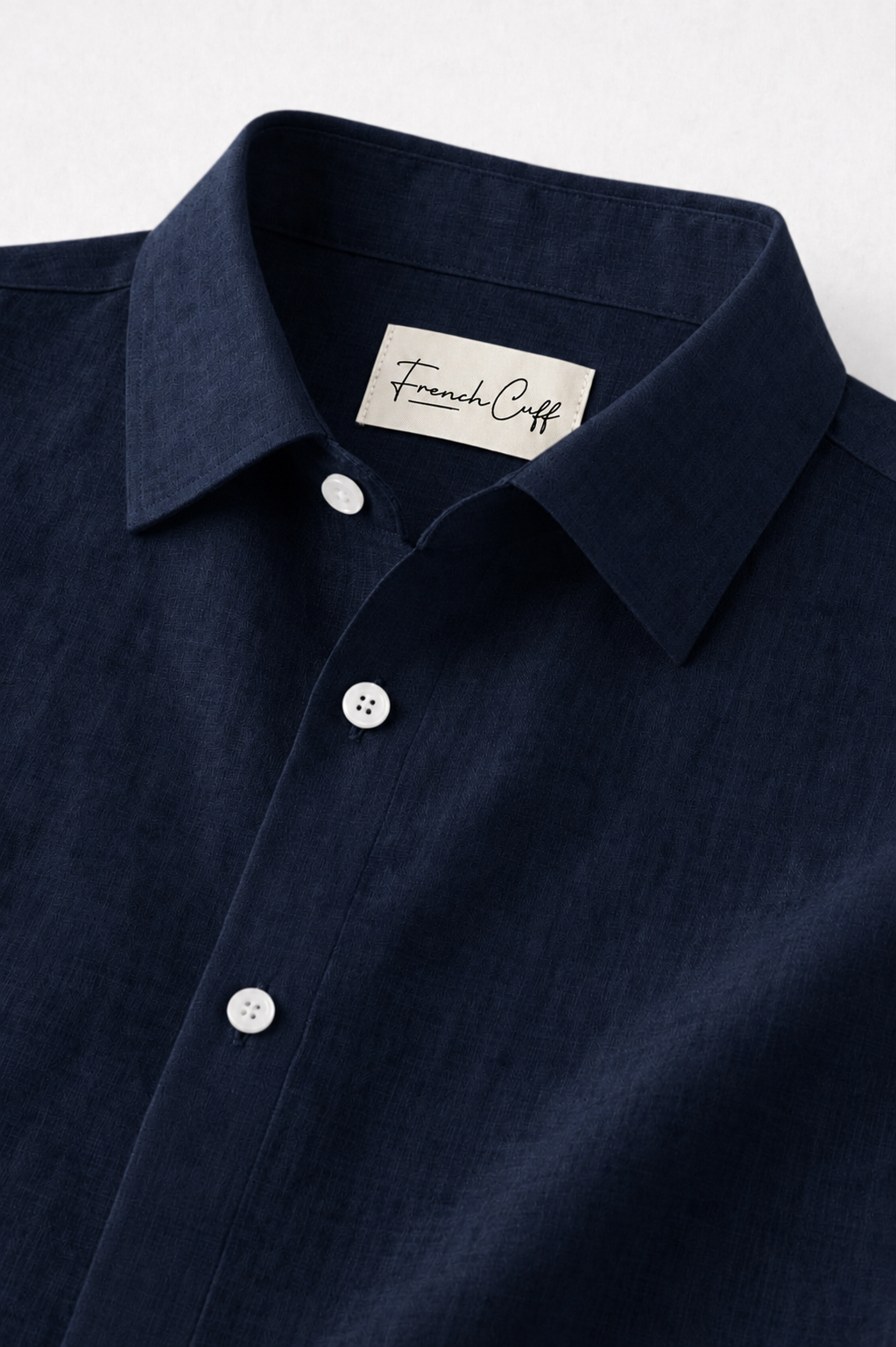 Full Sleeve Men's 100% Belgium Linen Navy Blue Shirt | Summer Special
