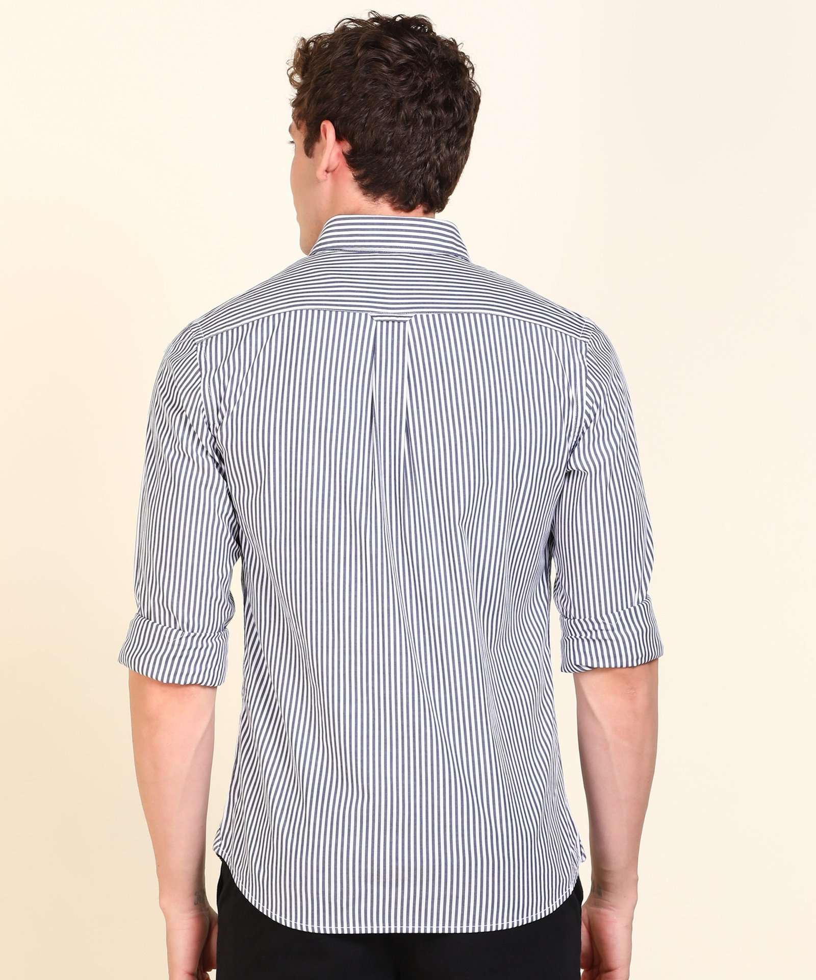 U.S. POLO ASSN. Men Regular Fit Striped Button Down Collar Casual Shirt